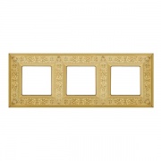 Рамка на 3 поста гор./верт., цвет bright gold