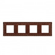 Рамка на 4 поста гор./верт., цвет rustic cooper