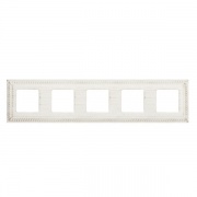 Рамка на 5 постов гор/верт, цвет white decape