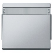 Клавиша 1-ая IP44 для кноп/клав выкл. с полем для надписей Aquadesign Merten алюминий