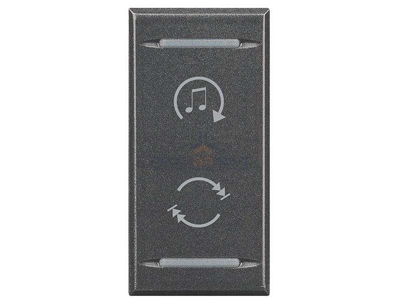 Axolute Подсвечиваемая клавиша, функции звуковой системы - 1 модуль, цвет антрацит