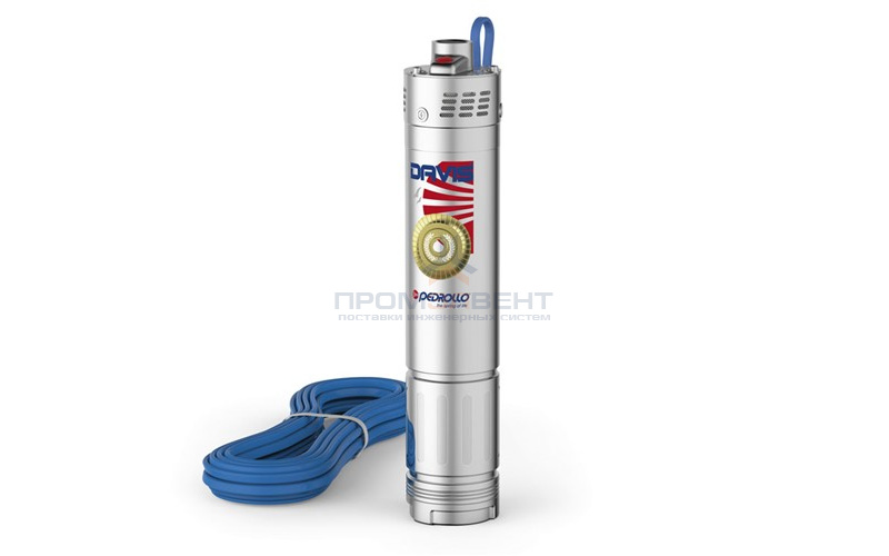 Насос скважинный Pedrollo DAVIS - 0,75 кВт (1x230 В, Qmax 50 л/мин, Hmax 68 м, кабель 20 м)