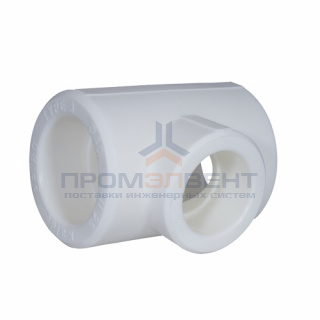 Тройник переходной KALDE - 50 x 25 x 50 (для полипропиленовых труб под пайку, цвет белый)
