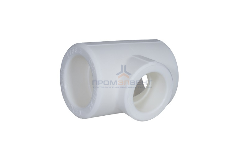 Тройник переходной KALDE - 75 x 63 x 75 (для полипропиленовых труб под пайку, цвет белый)