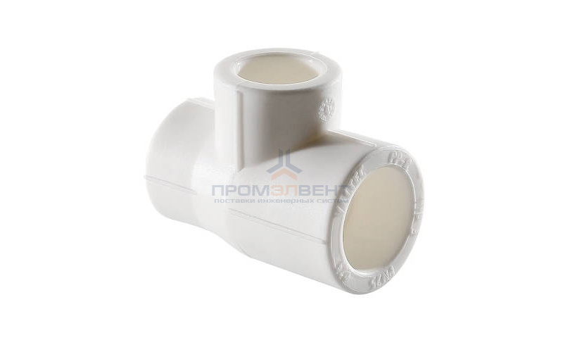 Тройник переходной VALTEC VTp.735 - 40 x 32 x 40 (для полипропиленовых труб под пайку, цвет белый)