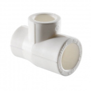 Тройник переходной VALTEC VTp.735 - 63 x 40 x 63 (для полипропиленовых труб под пайку, цвет белый)