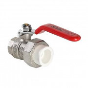 Кран шаровой разъемный VALTEC VTp.742 - 20 x 1/2" (Пайка/ВР, для полипропиленовых труб, цвет белый)