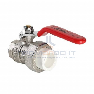 Кран шаровой разъемный VALTEC VTp.742 - 32 x 1" (Пайка/ВР, для полипропиленовых труб, цвет белый)