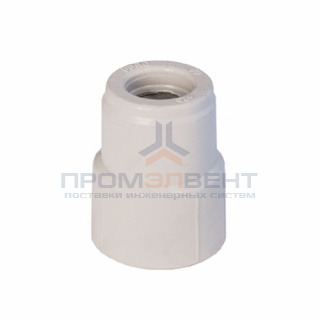 Муфта редукционная KALDE - 40 x 25 (под пайку внутренняя/наружная для полипропиленовых труб, белая)