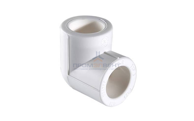 Отвод 90° VALTEC VTp.751 - 75 (для полипропиленовых труб под пайку, цвет белый)