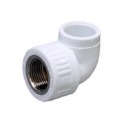 Переход на внутреннюю резьбу угловой Fusitek - 25 x 1/2" (для полипропиленовых труб, цвет белый)