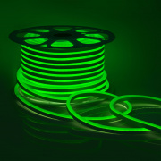 10-84 Светодиодный НЕОН (МИНИ),220В, 6Вт/м,SMD2835,108д/м,IP65,150Лм/м,кат.50м,8*16.5, без аксессуаров, зеленый
