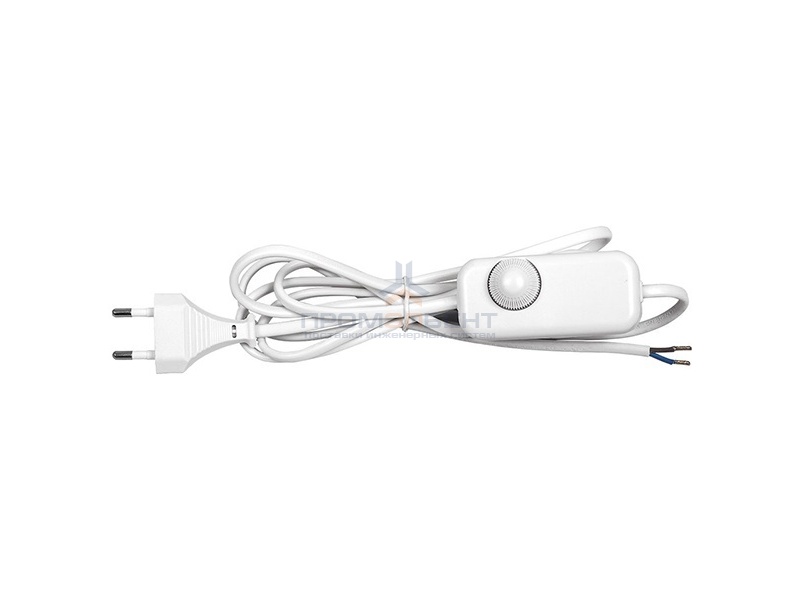 Сетевой шнур DM103-200W 230V 1,5+0,5м (с диммером) белый