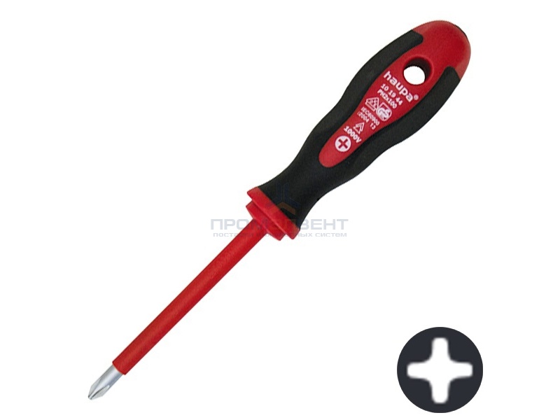 Отвертка крестообразная HAUPA VDE 1000V PH 1