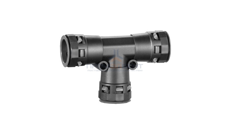 Тройник DN 12/12/12 мм, полиамид, цвет чёрный DKC