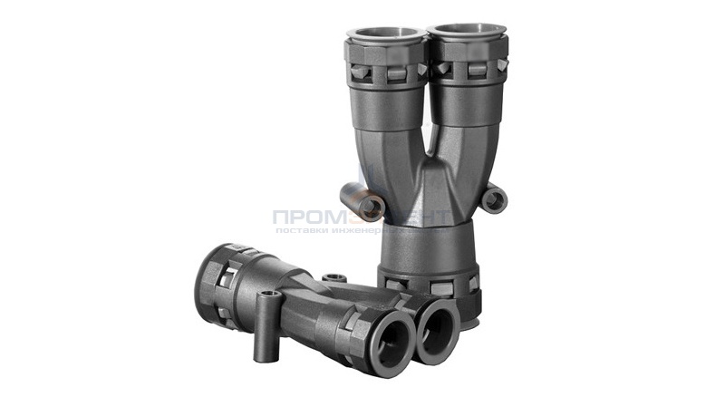 Разветвитель DN 1х29 + 2х23 мм, полиамид, цвет чёрный DKC