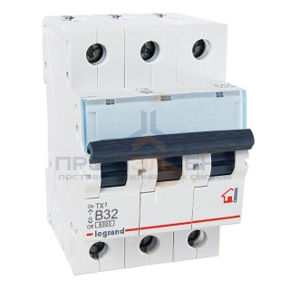 Автоматический выключатель Legrand TX3 B32A 3П 6kA (автомат)
