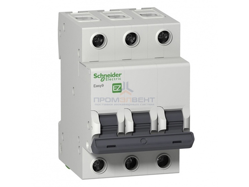 Автоматический выключатель Schneider Electric EASY 9 3П 16А B 4,5кА 400В (автомат)